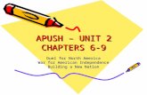 APUSH – UNIT 2 CHAPTERS 6-9 Duel for North America War for American Independence Building a New Nation.