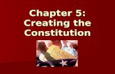 Chapter 5: Creating the Constitution. 5.1 The Constitutional Convention Delegates from 12 of the colonies meet in Philadelphia in 1787 Delegates from.