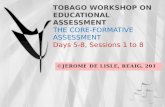 Implementing Formative Assessment Practice in TOBAGO Day 5: Introduction Day 6: Practice Day 7: Promoting Assessment Conversations Day 8: Formative Assessment.