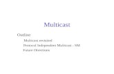 Multicast Outline Multicast revisited Protocol Independent Multicast - SM Future Directions.
