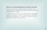Phonics at Brandesburton Primary School Clear and precise articulation of sounds is an essential part of phonics, and its value cannot be emphasised enough.