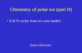 Chemistry of polar ice (part II) S & N cycles from ice core studies Robert DELMAS.