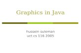 Graphics in Java hussein suleman uct cs 116 2005.