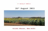 2 nd Meeting of NMOOP-EC Krishi Bhavan, New Delhi 26 th August 2015.