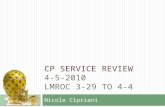 CP SERVICE REVIEW 4-5-2010 LMROC 3-29 TO 4-4 Nicole Cipriani.