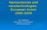 Nanosciences and nanotechnologies: European Action 2005-2009 Eva Hellsten European Commission DG Environment.
