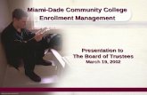 Media Services North Campus Feb 2001 Miami-Dade Community College Enrollment Management Media Services North Campus Feb 2001 Presentation to The Board.