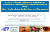 A Novel Technique to Diagnose and Follow up Conjunctival and Corneal Intraepithelial Neoplasia Using Ultra High Resolution Optical Coherence Tomography.