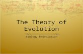 The Theory of Evolution Biology B/Evolution. Important Concepts  Natural Variation = Differences among individual organisms of the same species.  Exists.