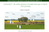Leibniz-Centre for Agricultural Landscape Research (ZALF) e. V. CarboZALF - the carbon dynamics of arable landscapes in North-East Germany Jürgen Augustin.