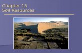 Chapter 15 Soil Resources. Overview of Chapter 15  What is Soil?  Soil Horizons  Nutrient Cycling  Soil Properties and Major Soil Types  Soil Problems.