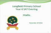Longfield Primary School Year 6 SAT Evening Maths November 29 2012 1.