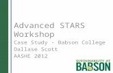Advanced STARS Workshop Case Study - Babson College Dallase Scott AASHE 2012.