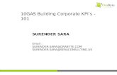 SURENDER SARA Email : SURENDER.SARA@ORABYTE.COM SURENDER.SARA@SERACONSULTING.US 10GAS Building Corporate KPI’s - 101.