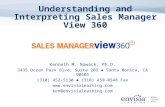 Understanding and Interpreting Sales Manager View 360 Kenneth M. Nowack, Ph.D. 3435 Ocean Park Blvd, Suite 203  Santa Monica, CA 90405 (310) 452-5130.