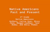 Native Americans Past and Present 2 nd Grade Native Americans Authors: Callie Ryan, Missy Penn, Meagan Cashman, Tara Bodey, and Emily Thomas.