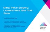 Mitral Valve Surgery: Lessons from New York State Joanna Chikwe, MD Professor of Cardiovascular Surgery Icahn School of Medicine at Mount Sinai Chairman.
