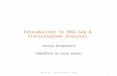 Introduction to RNA-Seq & Transcriptome Analysis Jessica Kirkpatrick PowerPoint by Casey Hanson RNA-Seq Lab | Jessica Kirkpatrick | 20151.