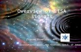 Pierre Binétruy, APC, Paris Overview of LISA signals Gravitational waves, New frontier, Seoul, 17 January 2013.
