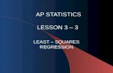 AP STATISTICS LESSON 3 – 3 LEAST – SQUARES REGRESSION.
