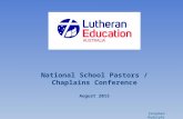 National School Pastors / Chaplains Conference August 2015 [Stephen Rudolph]