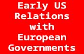 Early US Relations with European Governments. The French Revolution Most Americans sympathized at first Federalists turned against French revolutionaries.