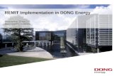 REMIT Implementation in DONG Energy DERA Seminar, 27 April 2012 Marie-Louise Piil Christensen.