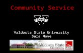 Community Service Valdosta State University Sara Moye.