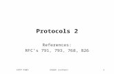 CSTP FS01CS423 (cotter)1 Protocols 2 References: RFC’s 791, 793, 768, 826.