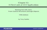 Chapter 12: A First Look at GUI Applications Starting Out with Java: From Control Structures through Objects Fifth Edition by Tony Gaddis.