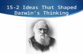 15-2 Ideas That Shaped Darwin’s Thinking. Slide 2 of 25 Darwin’s Observations.