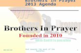 10/11/2015God rewards the work of the faithful1 Brothers In Prayer 2013 Agenda.