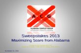 October 12, 2015October 12, 2015October 12, 2015 Sweepstakes 2013 Maximizing Score from Alabama As edited for ACG by Doug Haft KY4F Original by Ty Stewart,