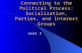 Connecting to the Political Process: Socialization, Parties, and Interest Groups Unit 3.