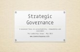 Strategic Governance A balanced focus on accountability, stewardship and investment The Leadership Group – May 2015 .