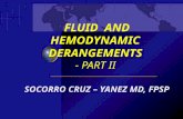 FLUID AND HEMODYNAMIC DERANGEMENTS - PART II SOCORRO CRUZ – YANEZ MD, FPSP.