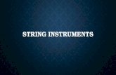STRING INSTRUMENTS. Double Bass Cello Viola Violin Harp.