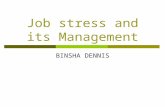 Job stress and its Management General Awareness What is Stress ? Types of Stresses Individuals Stress origins & body systems Adaptation Syndrome Symptoms.