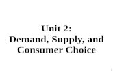 Unit 2: Demand, Supply, and Consumer Choice 1. DEMAND DEFINED What is Demand? Demand is the different quantities of goods that consumers are willing and.