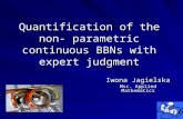 Quantification of the non- parametric continuous BBNs with expert judgment Iwona Jagielska Msc. Applied Mathematics.