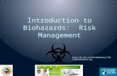 Introduction to Biohazards: Risk Management  pg.