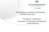 Facilitating a Culture of Transfer Student Success Crystal C. Anderson Director of Transfer Advising & Articulations.
