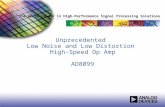 The World Leader in High-Performance Signal Processing Solutions Unprecedented Low Noise and Low Distortion High-Speed Op Amp AD8099.