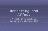 Rendering and Affect A look into emotive invariants through NPR.