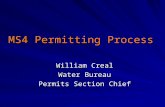 MS4 Permitting Process William Creal Water Bureau Permits Section Chief.