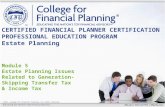 ©2013, College for Financial Planning, all rights reserved. Module 5 Estate Planning Issues Related to Generation- Skipping Transfer Tax & Income Tax CERTIFIED.