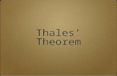 Thales’ Theorem. Easily Constructible Right Triangle Draw a circle. Draw a line using the circle’s center and radius control points. Construct the intersection.