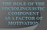 component It is a factor of motivation It forms key competences It is a factor of national and international identification It is a part of the communicative.