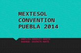 MEXTESOL CONVENTION PUEBLA 2014 ANGELICA GONZALEZ GARCIA DURANGO- DISTRITO NORTE ANGELICA GONZALEZ GARCIA DURANGO- DISTRITO NORTE.