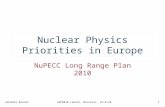 Nuclear Physics Priorities in Europe NuPECC Long Range Plan 2010 Günther RosnerLRP2010 Launch, Brussels, 9/12/101.